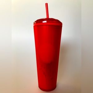 Starbucks 2022 Tumbler 24oz Venti Dome Red Heart Soft Touch